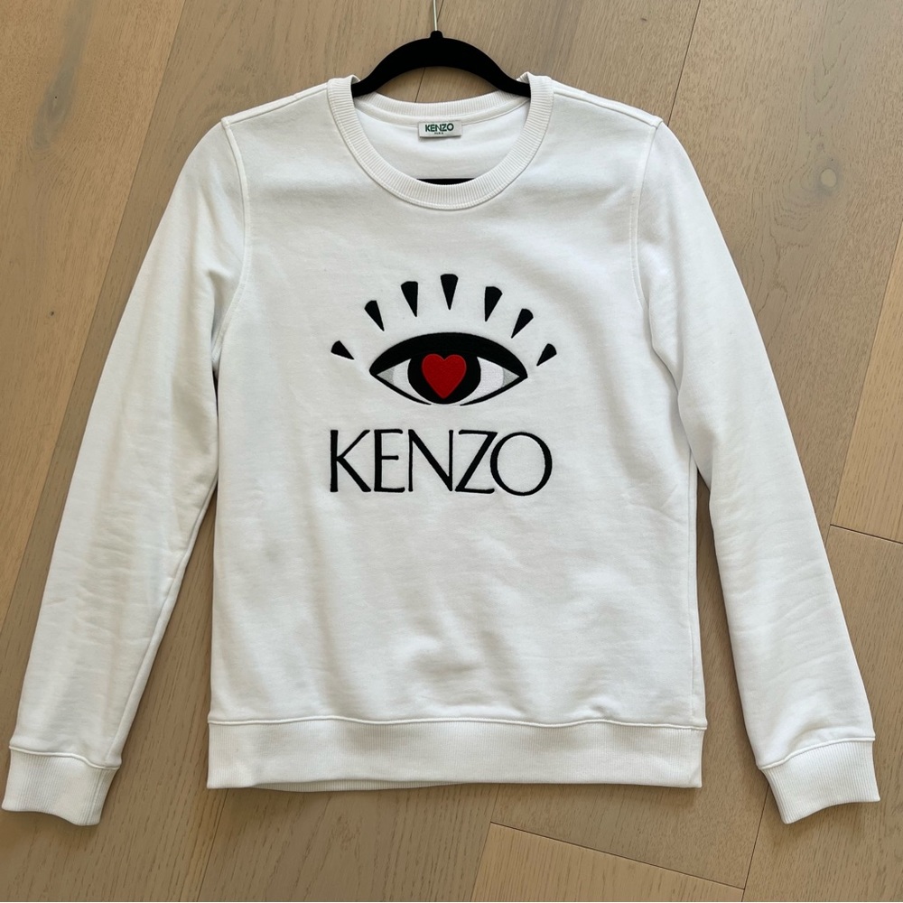 KENZO Eye Print Cotton Jersey Sweatshirt
